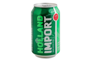 Пиво 0.33л 4.8% світле фільтроване пастеризоване Holland Import з/б