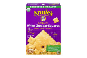 Annie's Homegrown Organic White Cheddar Squares Baked Snack Crackers