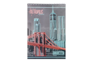 Блокнот н/пруж. Buromax Metropolis А4 48 арк. кл. черв.