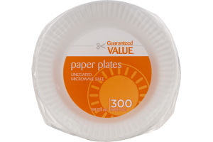 Guaranteed Value Paper Plates - 300 CT