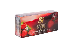 Чай черный с кусочками и ароматом клубники Клубничная сказка Принцесса Нури к/у 25х1.5г