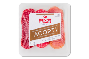 Набір нарізки Асорті М'ясна Гільдія с/к в/с лоток 160г