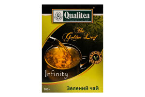 Чай зеленый байховый крупнолистовой Infinity Qualitea букет к/у 100г