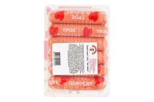 Сосиски Троє поросят М'ясняшки лоток в/с 0.285кг