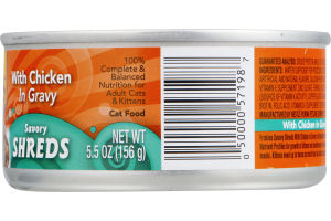 Purina Friskies Savory Shreds with Chicken in Gravy Cat Food