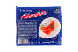 Палочки крабовые замороженные Atlantida в/у 450г