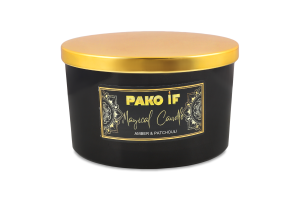 Свічка ароматична Magical candle Amber Patchouli парафін скло 450г Пако ІФ