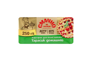 Маргарин столовий Тарасик домашнiй 40% 250г фольга Смачно як завжди!