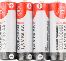 Елемент живлення сольовий AA 1.5V R6 ТМ "1" 4шт