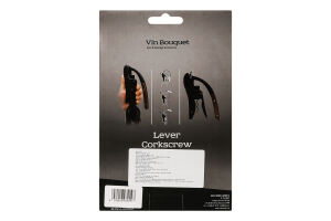 Штопор Vin Bouquet важільний чорний