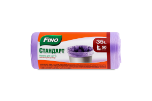 Пакеты для мусора 35л Стандарт Fino 50шт