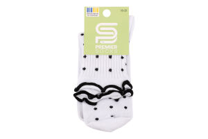 Шкарпетки Premier socks вис рюш чорн горох р18-20