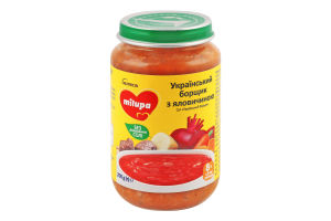 Суп для детей от 8мес с говядиной Украинский борщик Milupa с/б 200г