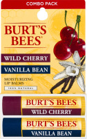 Burt's Bees Moisturizing Lip Balm Combo Pack Wild Cherry/Vanilla Bean - 2 PK