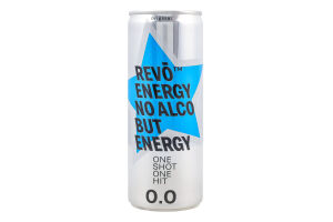 Напій енергетичний безалкогольний сильногазований Оригінал Енерджі Revo з/б 250мл