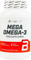 Добавка диетическая с витамином Е Meгa Oмегa-3 BioTechUSA 90шт
