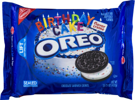 Oreo Birthday Cake Chocolate Sandwich Cookies