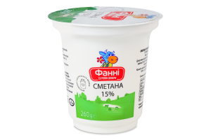 Сметана 15% Фанні ст 260г