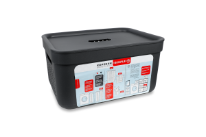 Корзина Simple 15л граніт Алеана