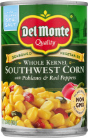 Del Monte Whole Kernel Corn Southwest With Pablano & Red Peppers