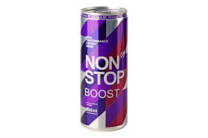 Напиток энергетический безалкогольный сильногазированный Boost Non Stop ж/б 250мл
