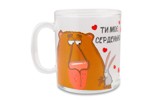 Чашка Herbata Ти моє серденько 320мл скло Galleryglass
