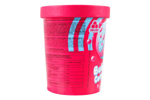 Морозиво зі смаком цукрової вати з кульками типу Bubble tea зі смаком жувальної гумки Rud ст 300г