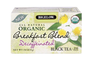 Bigelow All Natural Organic Breakfast Blend Decaffeinated Black Tea