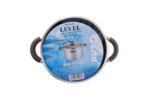 Каструля Level 2,6л з силіконовими ручками 18см Gusto