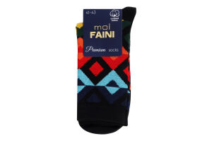 Носки мужские Moi Faini №113044 41-43 квадраты африка