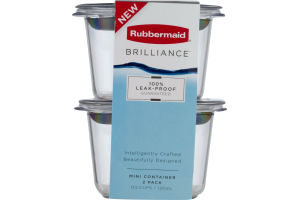 Rubbermaid Brilliance Mini Container Leak-Proof - 2 PK