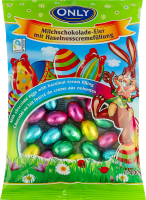 Конфеты из молочного шоколада маленькие с нежной кремовой начинкой из фундука Пасхальные яйца Only м/у 400г