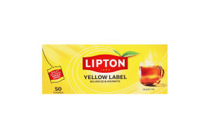Чай Єлоу Лейбл чорний 50*2г Ліптон