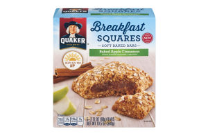 Quaker Breakfast Squares Soft Baked Bars Baked Apple Cinnamon - 5 CT