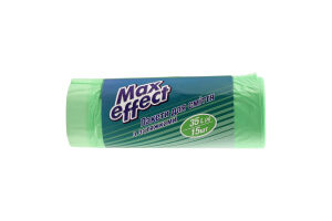 Пакети для сміття з затяжками 35л Max effect 15шт