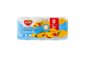 Папір туалетний 3-х шаровий 160 листів Mango Pure white Deluxe Ruta 8шт