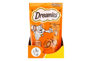 Корм сухий для дорослих котів та кошенят старше 8 тижнів З куркою Dreamies д/п 60г