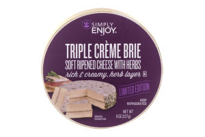 Simply Enjoy Triple Creme Brie Soft Ripened Cheese with Herbs