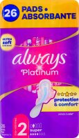 Прокладки гигиенические ароматизированные Super Platinum Always 26шт