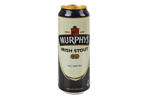 Пиво 500мл 4% темное пастеризованное Irish stout Murphy's ж/б