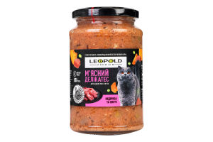 Корм д/котів М'ясний делікатес Преміум беззерновий з індичкою та овочами 400г твіст/б Леопольд