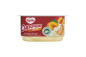 Сирок 5% збитий з наповнювачем фруктовим Персик Чудо ст 100г