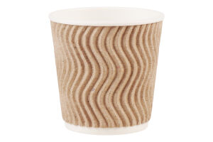 Стакан для горячих напитков (двухсл.гофр) 110мл ПК