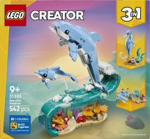 Конструктор для детей от 9лет 3в1 №31385 Beautiful dolphins Creator Lego 542эл