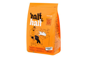 Корм сухий повнораціонний для стерилізованих котів Beef recipe Premium Half&Half м/у 300г