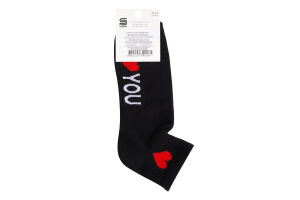 Носки женские с надписью на стопе Premier Socks 23-25 черный