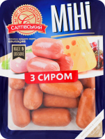 Сосиски с сыром Мини Салтівський М'ясокомбінат в/с лоток 0.3кг