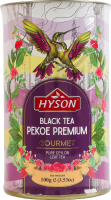 Чай черный байховый цейлонский листовой Pekoe Premium Gourmet Hyson тубус 100г