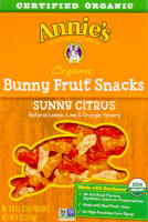 Annie's Homegrown Organic Bunny Fruit Snacks Sunny Citrus - 5 CT