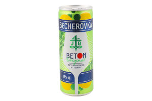 Напиток слабоалкогольный 250мл 4.5% газированный с Бехеровкой и тоником Original Beton Becherovka ж/б